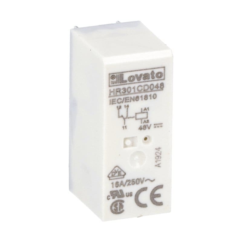 LOVATO LOVHR301CD048 RELE MINIATURIZZATO 1SC 16A, 48VDC