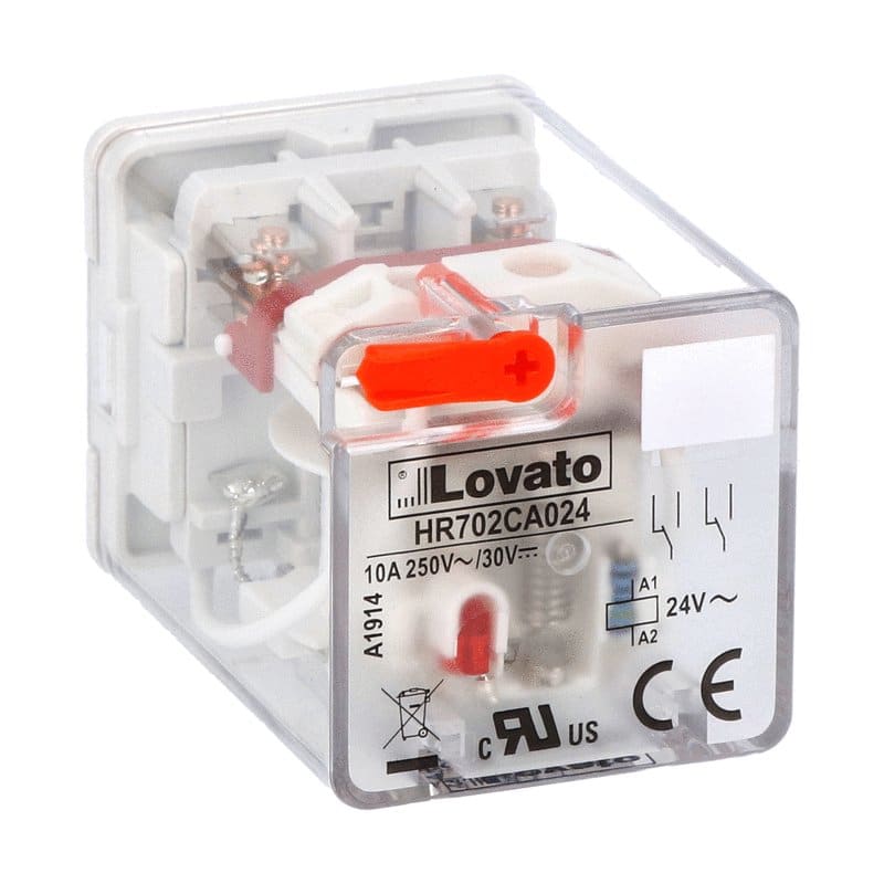 LOVATO LOVHR702CA024 RELE INDUST. OCTAL 2SC 10A 24VAC+LED
