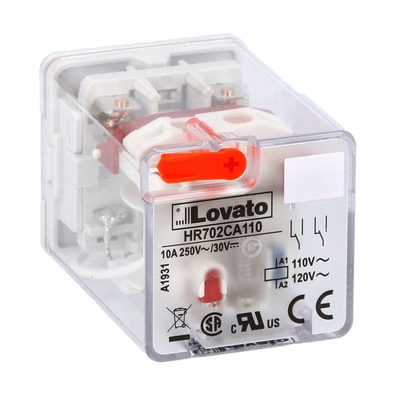 LOVATO - LOVHR702CA110 RELE INDUST. OCTAL 2SC 10A 110VAC+LED