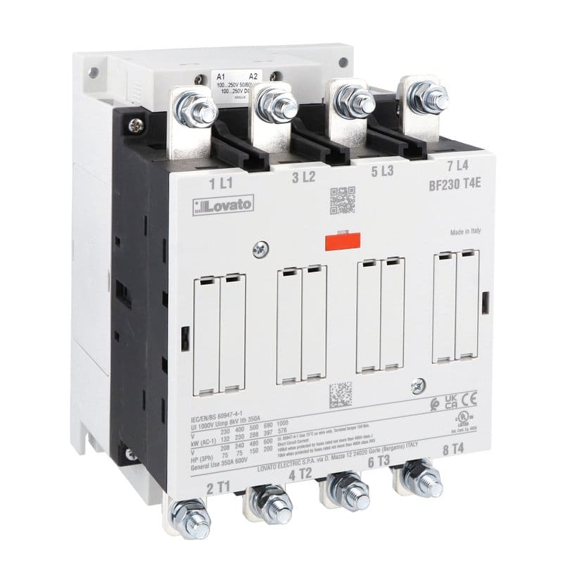 LOVATO LOVBF230T4E400 CONTATTORE 4P 350A AC1 250-500VAC/DC