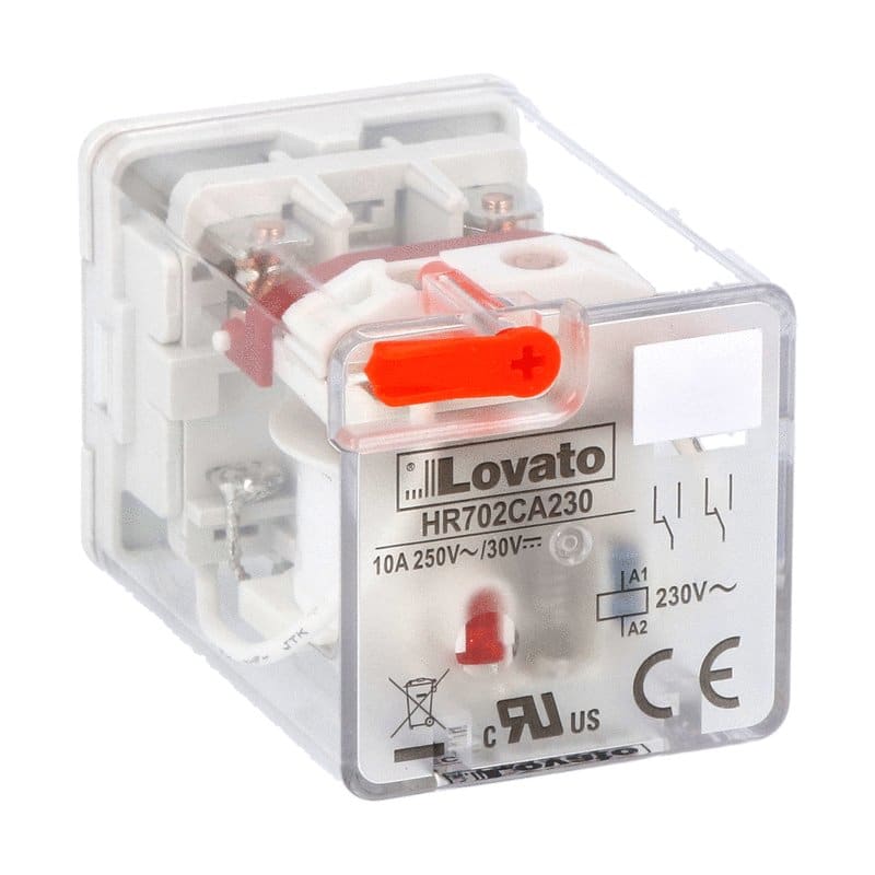 LOVATO LOVHR702CA230 RELE INDUST. OCTAL 2SC 10A 230VAC+LED