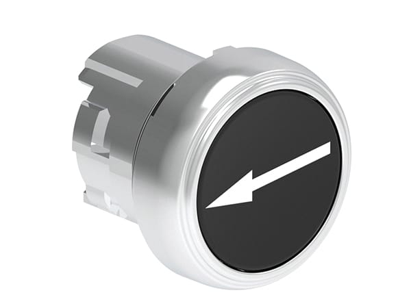 LOVATO LOVLPSB1142 PULSANTE MET.RASATO FR.DX-SX NERO