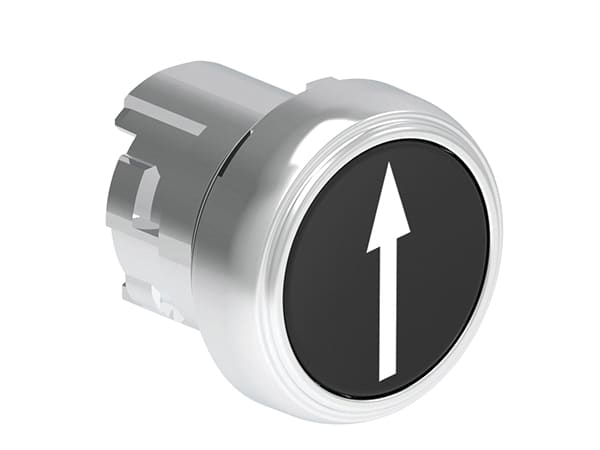 LOVATO LOVLPSB1152 PULSANTE MET. RASATO FR.SU-GIU NERO
