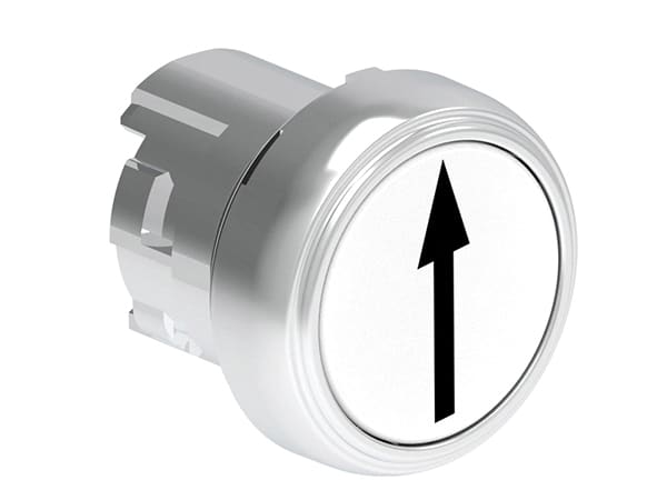 LOVATO - LOVLPSB1158 PULSANTE MET. RASATO FR.SU-GIU BIANCO