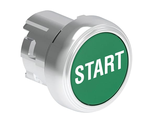 LOVATO LOVLPSB1163 PULSANTE MET. RASATO START VERDE