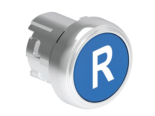 LOVATO LOVLPSB1176 PULSANTE MET. RASATO R BLU