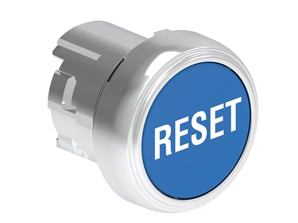 LOVATO LOVLPSB1196 PULSANTE MET. RASATO RESET BLU