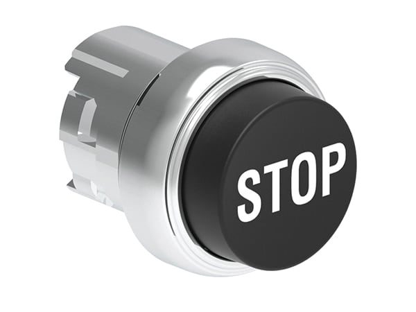 LOVATO - LOVLPSB2132 PULSANTE MET. SPORGENTE STOP NERO
