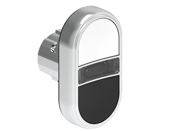 LOVATO LOVLPSBL7114 PULS.LUM.MET.DOPPIO RAS.BIANCO/NERO
