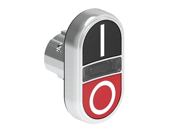 LOVATO LOVLPSBL7122 PULS.LUM.MET.DOPPIO RAS.NERO/ROSSO I-O