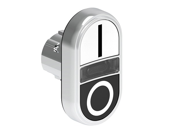 LOVATO LOVLPSBL7124 PULS.MET.DOPPIO RASATO BIANCO/NERO I-O