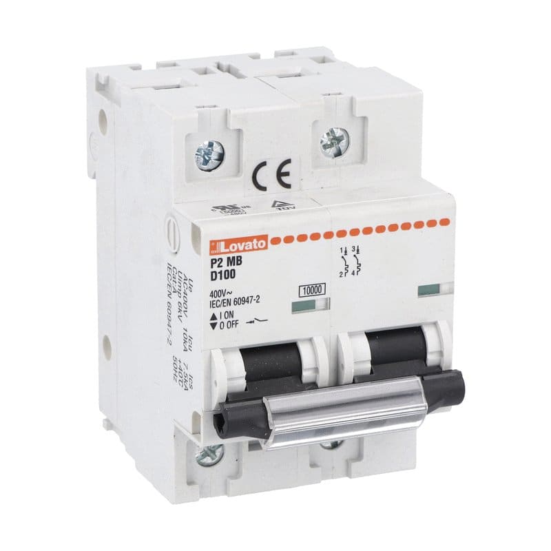 LOVATO LOVP2MB2PD100 INTERRUTT. MAGNETOTERMICO 2P D 100A 10KA