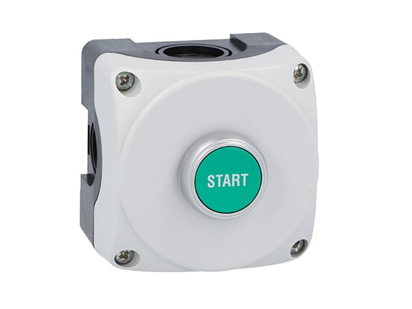 LOVATO - LOVLPZP1B8101 PULS. GRIGIA + RAS. VERDE START + 1NA