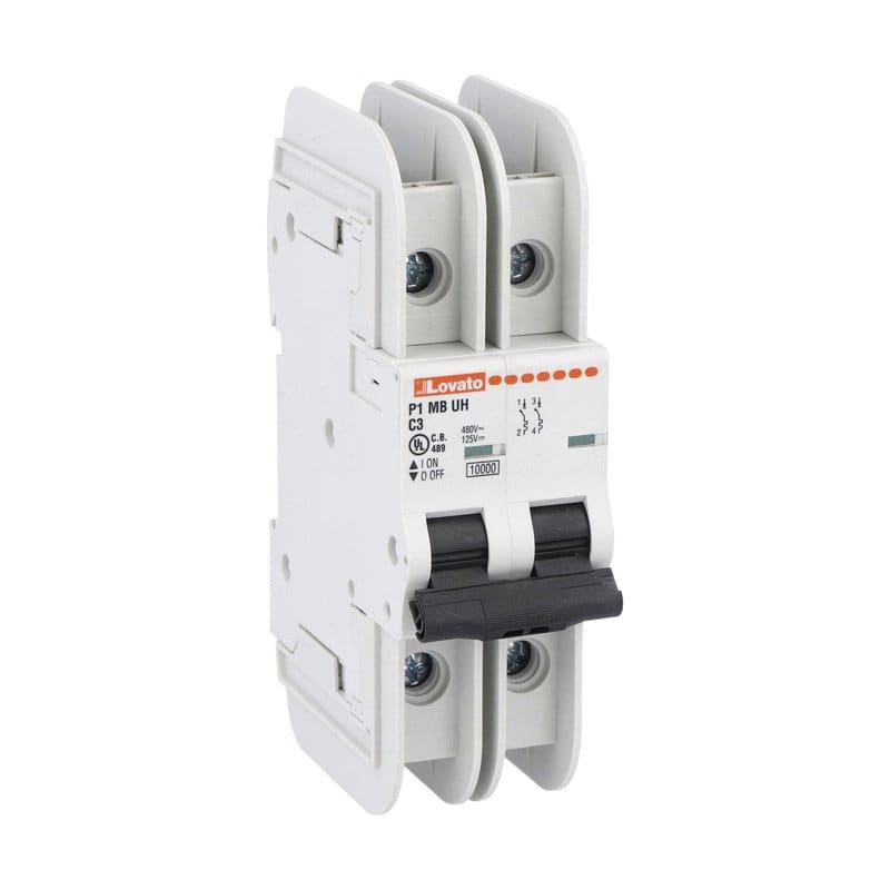 LOVATO - LOVP1MBUH2PC15 MCB 2P C15 480Y/277V 10KA UL489