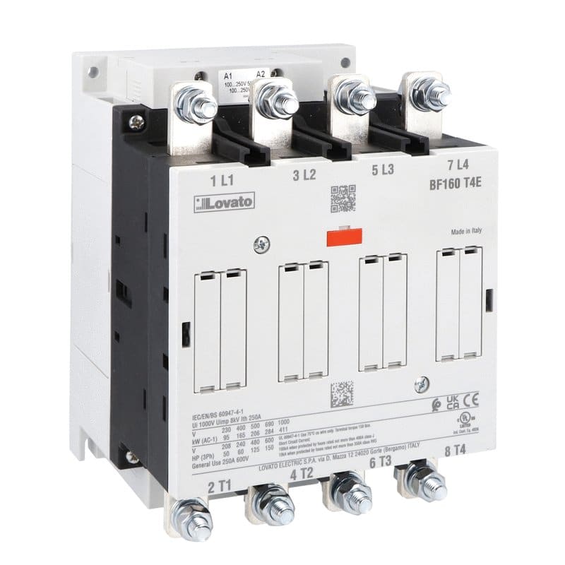 LOVATO LOVBF160T4E230 CONTATTORE 4P 250A AC1 100...250VAC/DC