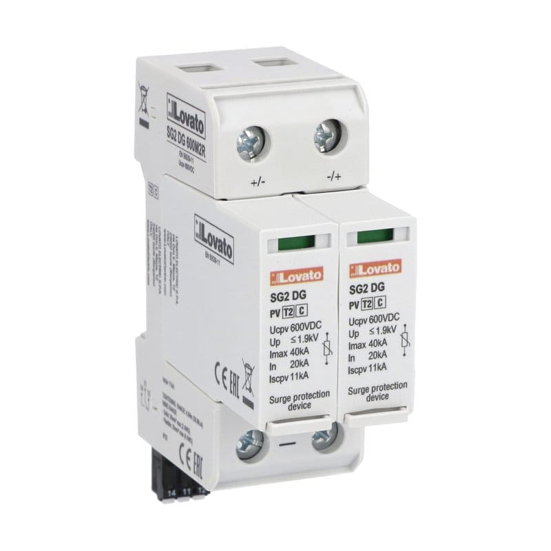 LOVATO LOVSG2DG600M2R SCARICATORE DI SOVRAT.TIPO 2 600VDC+CR