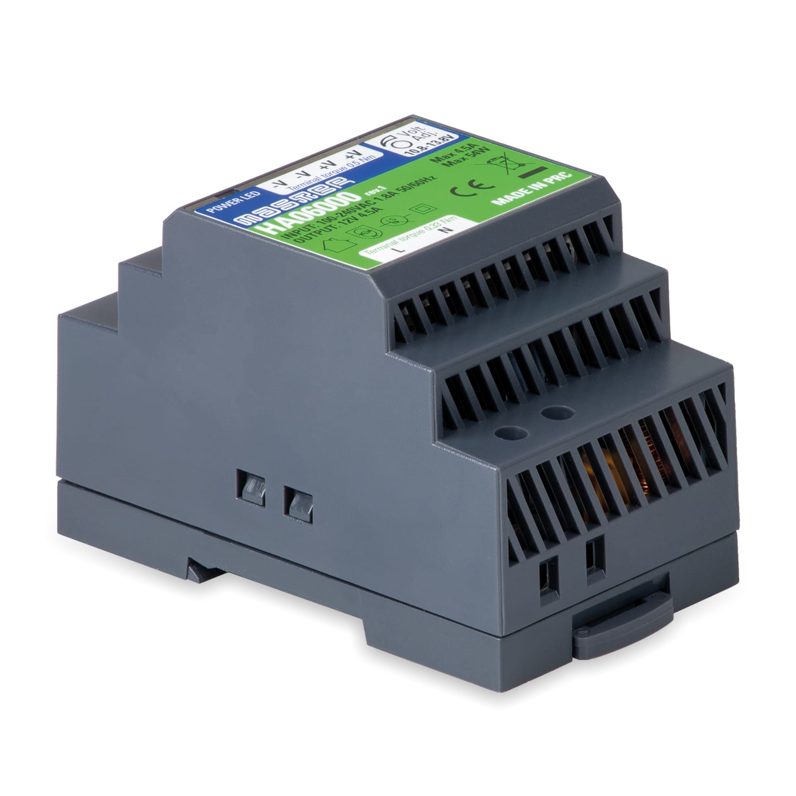 MASTER SRL MSTHA06000 ALIMENTAT.12VDC 4.5A, 4MOD. DIN IN230V