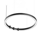 NOVALUX SPA - NOX109704.02 Profilo LED circolare per installazione a sospensione, ad emissione diretta e completo di 3 proiettori LED orientabili. Doppia accensione per spot ed