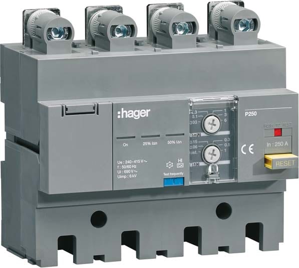 HAGER HAGHBT250H BLOCCO DIFF P250 4P 250A IDN REG