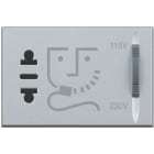 BTICINO - BTIHC4177 Rasiersteckdose aluminium