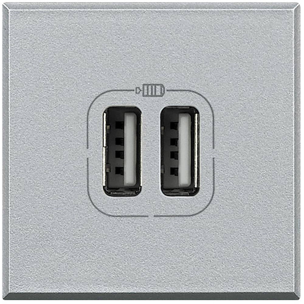 BTICINO BTIHC4285C2 USB-Lademodul 2-Fach Alu