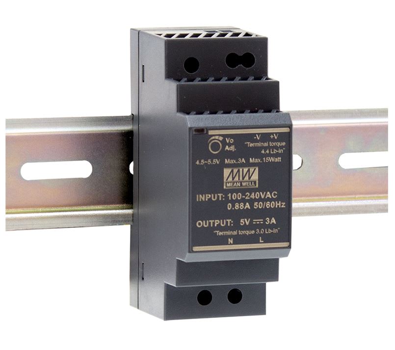DIGIMAX SRL - DIXHDR-30-5 ALIMENTATORE DIN RAIL SLIM 5V 3A 30W