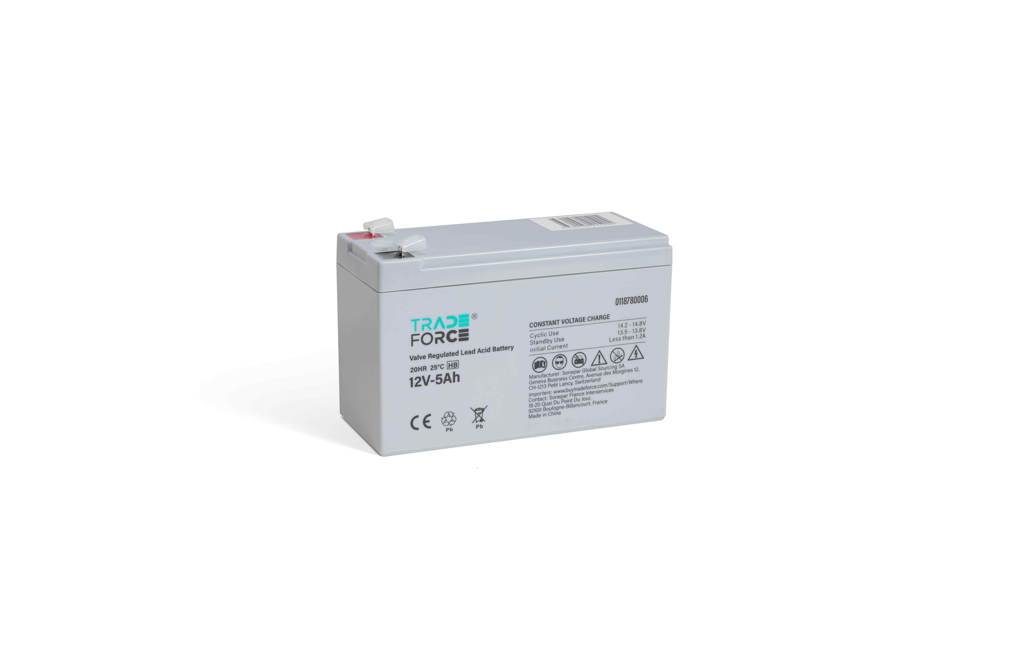 TRADEFORCE TDM0118780006 BATTERIA VLRA 12V-5AH - FASTON 4.8 HB