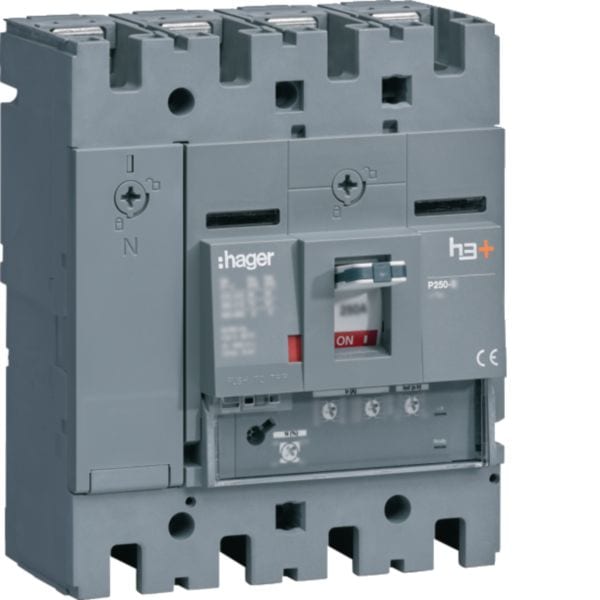 HAGER HAGHHT101GR INT AUT H3+ P250 LSNI 4P 100A 25KA N REG