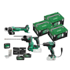 HIKOKI POWER TOOLS - HIAKSON007MA KIT DH18DPA+DV18DE+G1813DA+2X5AH