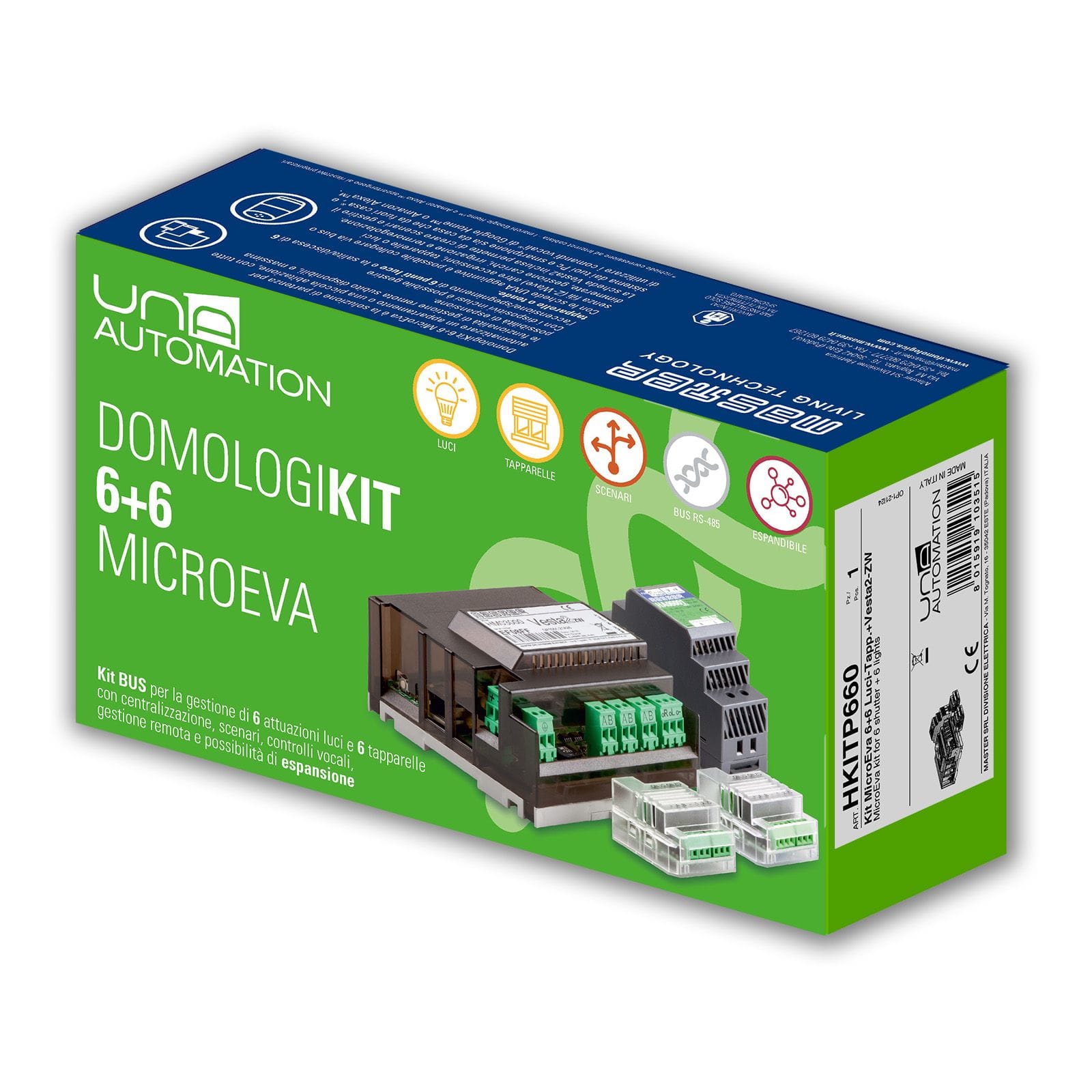 MASTER SRL MSTHKITP660 KIT MICROEVA 6+6 LUCI-TAPP.+VESTA2-ZW