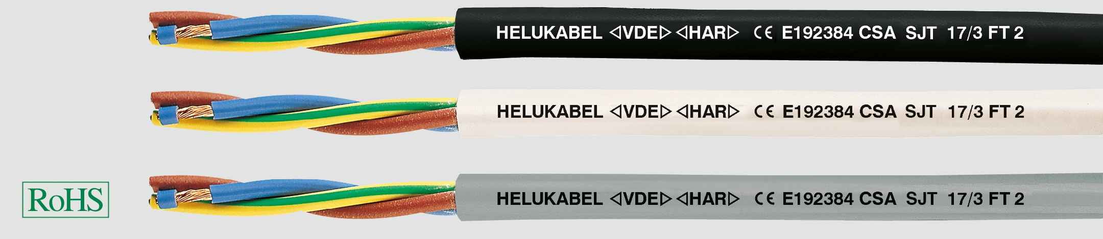 HELUKABEL ITALIA SRL HLK28067 H05VV-F/SJT 3X17 AWG (1.04 QMM) GREY