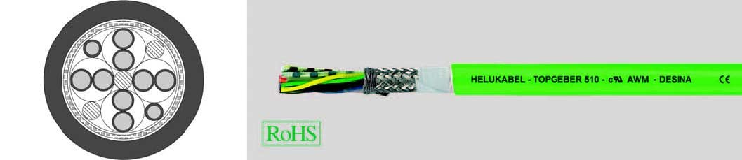 HELUKABEL ITALIA SRL HLK79513 TOPGEBER 512 PUR GREEN (4X2X0.14+4X0