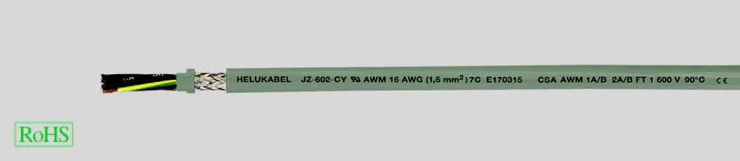 HELUKABEL ITALIA SRL HLK82968 OZ-602-CY 2X1.5 QMM (16 AWG) GREY