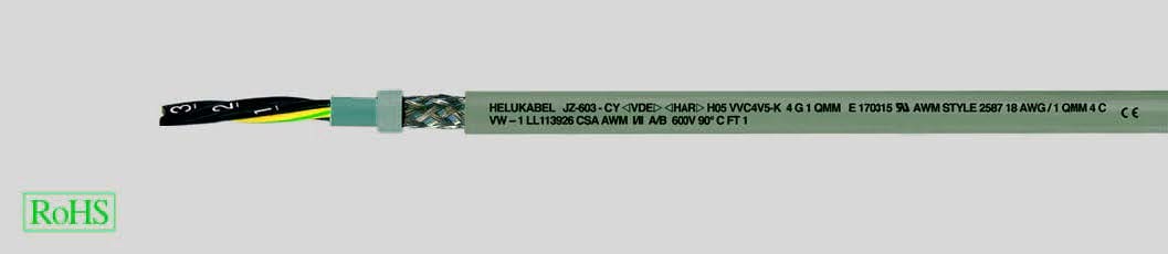 HELUKABEL ITALIA SRL HLK83710 OZ-603-CY 2X0.75 QMM (19AWG) GREY