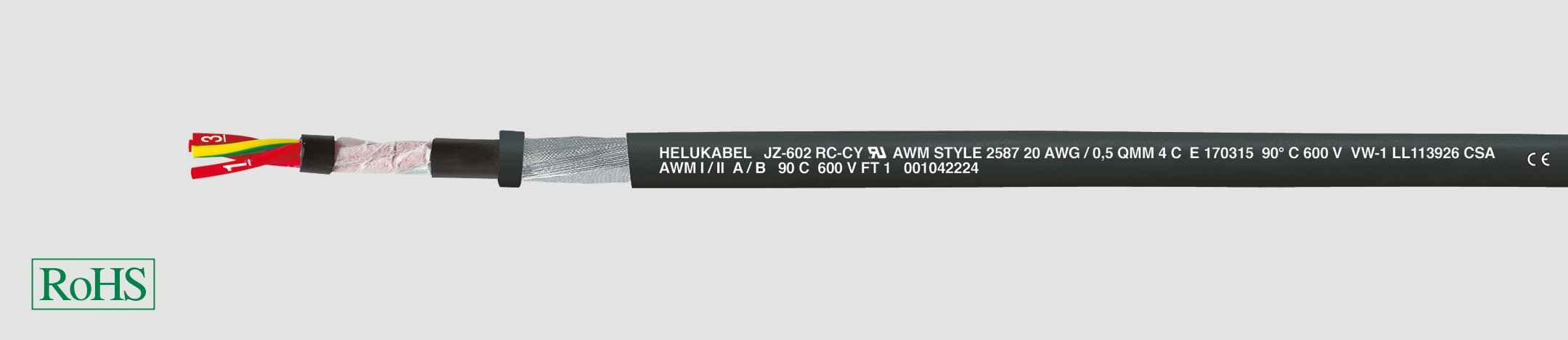 HELUKABEL ITALIA SRL HLK89972 JZ-602 RC-CY 7G1.5 QMM (16 AWG) BLAC