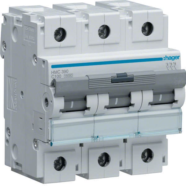 HAGER - HAGHMC390 LS-Schalter 3 polig 15kA C-100A 4.5M