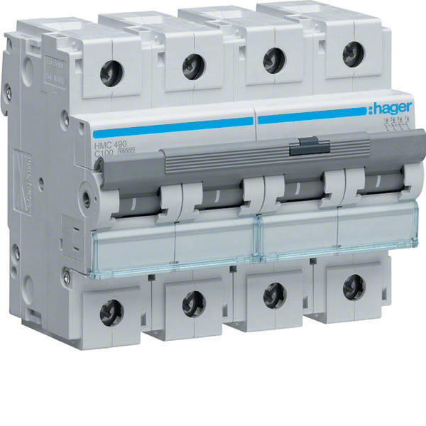 HAGER - HAGHMC490 INTERR. AUTOM. 4P 100A 15KA C 6M
