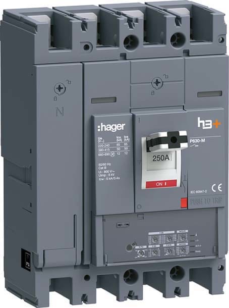 HAGER - HAGHMW251JR INT AUT H3+ P630 LSI 4P 250A 50KA N REG