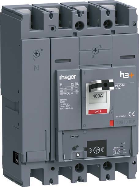 HAGER HAGHMW401NR INT AUT H3+ P630 ENERGY 4P 400A 50KA N R