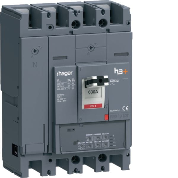HAGER HAGHMW631LR INT AUT H3+ P630 LSIG 4P 630A 50KA N REG