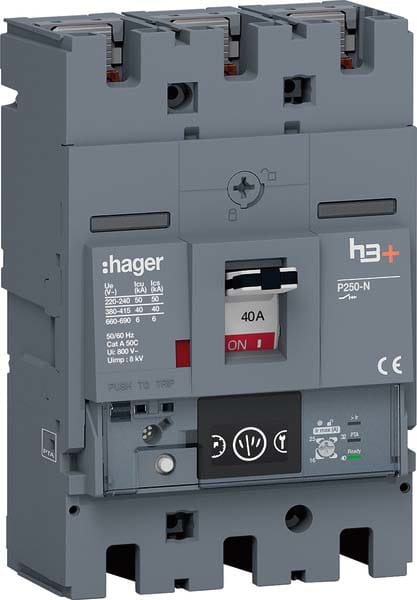 HAGER HAGHNT040NR INT AUT H3+ P250 ENERGY 3P 40A 40KA