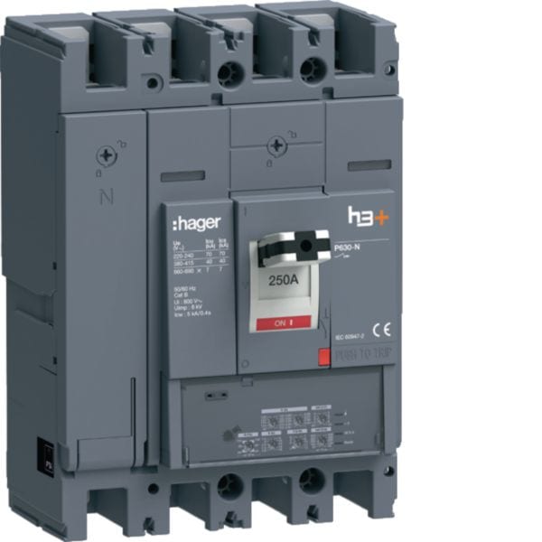 HAGER HAGHNW251LR INT AUT H3+ P630 LSIG 4P 250A 40KA N REG