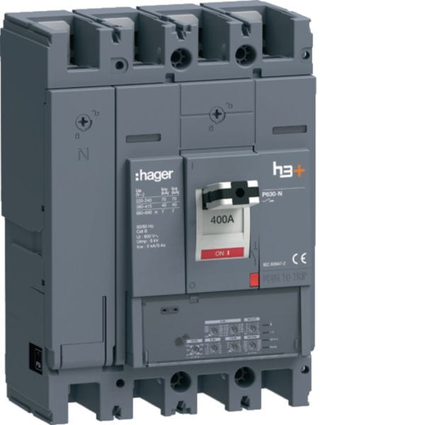HAGER HAGHNW401LR INT AUT H3+ P630 LSIG 4P 400A 40KA N REG