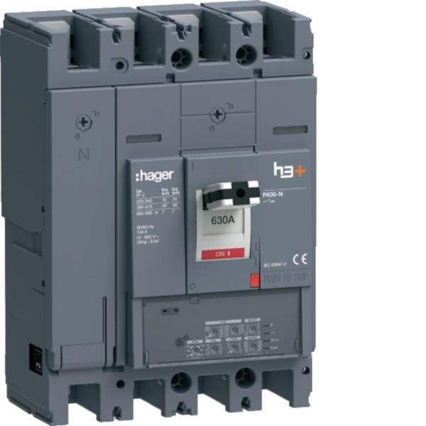 HAGER HAGHNW631LR INT AUT H3+ P630 LSIG 4P 630A 40KA N REG