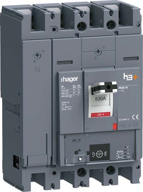 HAGER HAGHNW631NR INT AUT H3+ P630 ENERGY 4P 630A 40KA N R