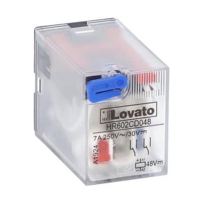 LOVATO LOVHR602CD048 RELE INDUSTRIALE 2SC 7A 48VDC +LED