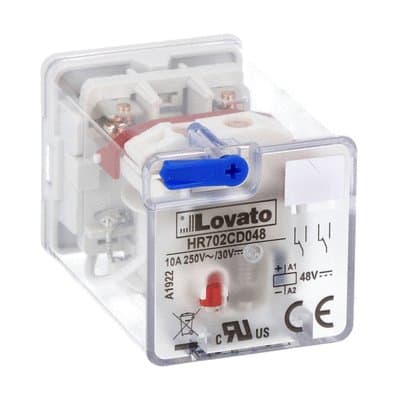 LOVATO LOVHR702CD048 RELE INDUST. OCTAL 2SC 10A 48VDC+LED