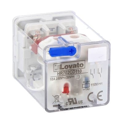 LOVATO - LOVHR702CD110 RELE INDUST. OCTAL 2SC 10A 110VDC+LED