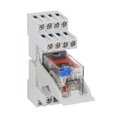 LOVATO LOVHRA604CD024K4 RELE IND. 4SC 5A 24VDC,LED + ZOCCOLO