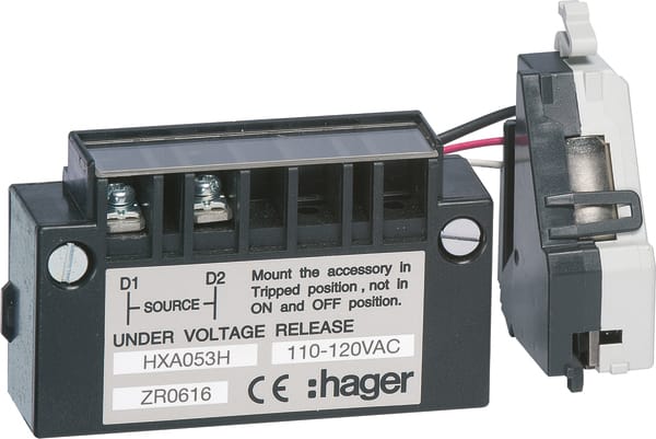 HAGER HAGHXA053H BOB MIN TEN RIT X/P160-630 110-120VAC